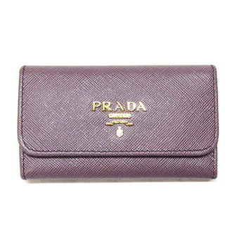 PRADA プラダ キーケース コピー 1M0222 6連キーケース サッフィアノ SAFFIANO METAL LAMPONE カーフグレーパープル